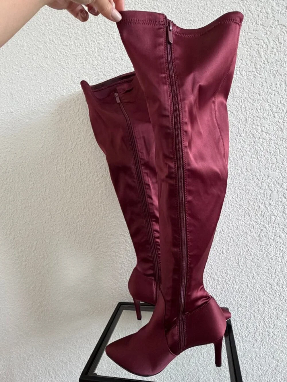 Torrid Maroon Red Over the Knee Boot - Size 8WW